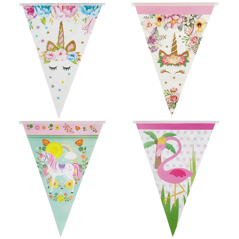 Радуга Единорог вечерние Бумага баннер девочки дети 1st на день рождения висит