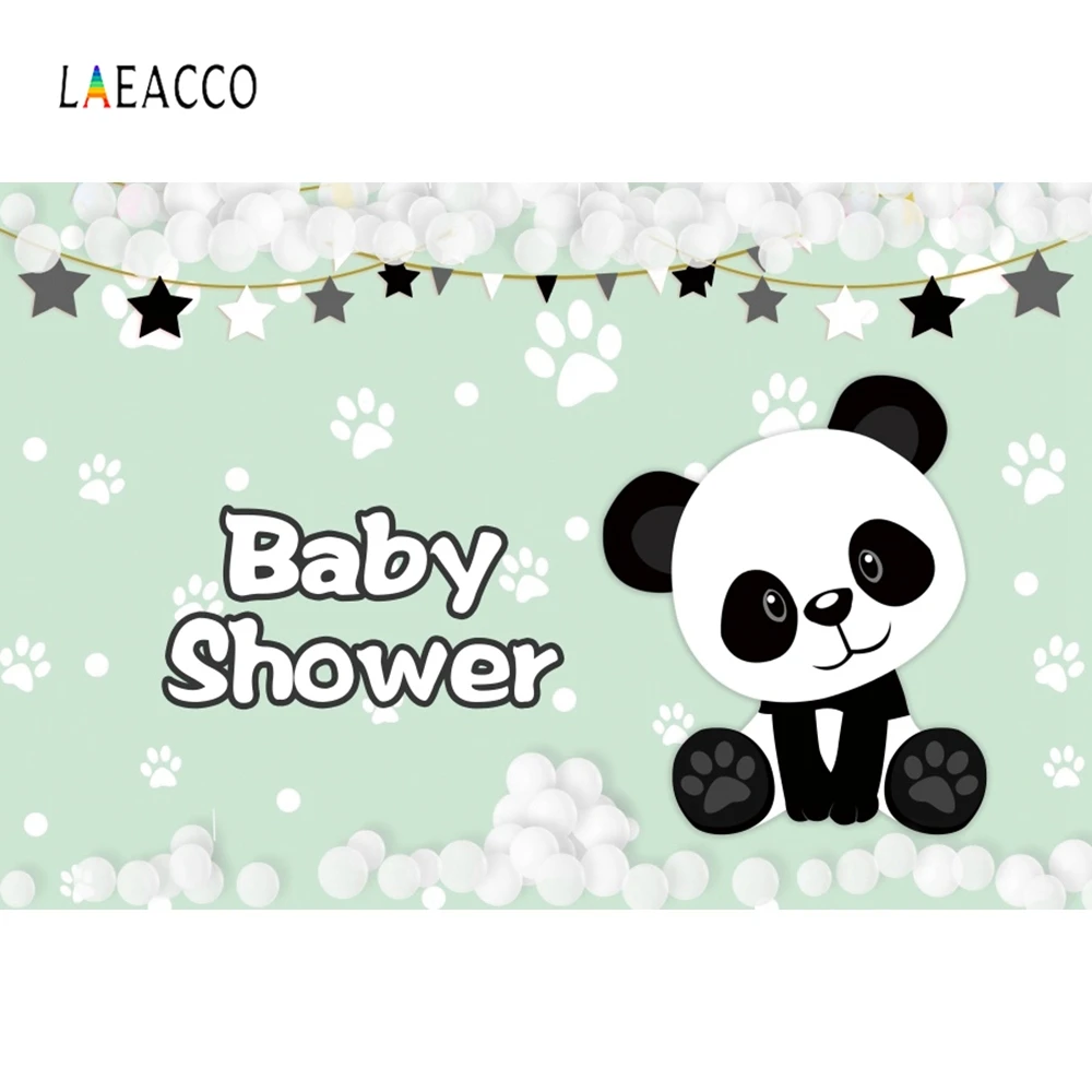 Laeacco Panda вечерние Bamboos в полоску в горошек для фотосъемки на день рождения фоны индивидуальные фотографические фоны для фотостудии
