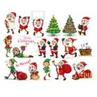 Рождественские нашивки для рубашки, джинсов, декоративные, моющиеся, для самостоятельной сборки, термонаклейки, Дед Мороз, 2020
