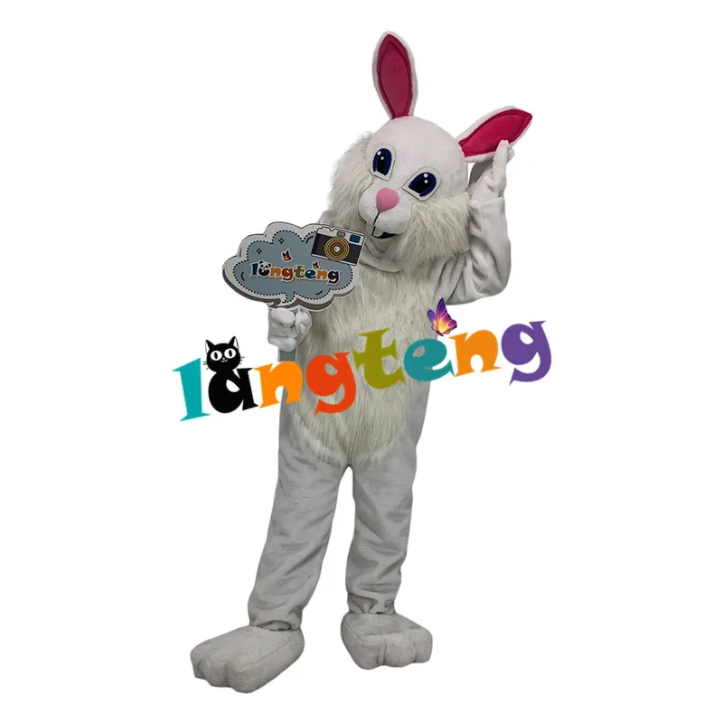 1181 Cute White Rabbit Easter Bunny Mascot Costume For Adult