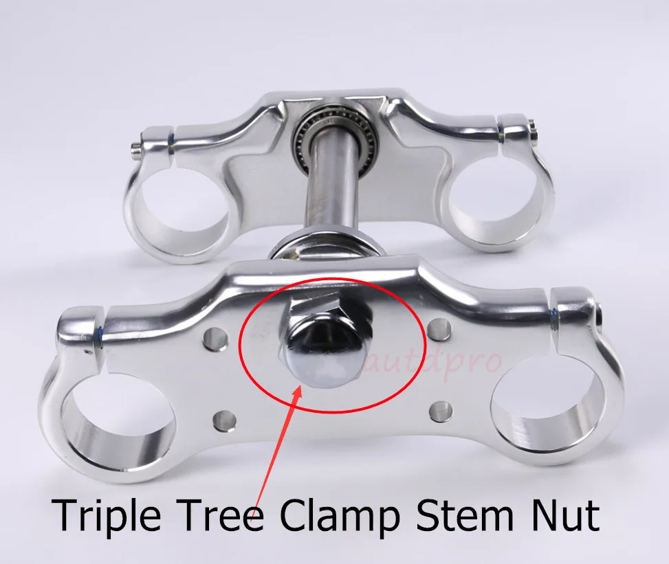 

For Handle Bar Triple Clamp Risers Holder 125cc-250cc Dirt Pit Bike Bolt Caps Fork Triple Tree Steering Stem Nut Cover Cap Free