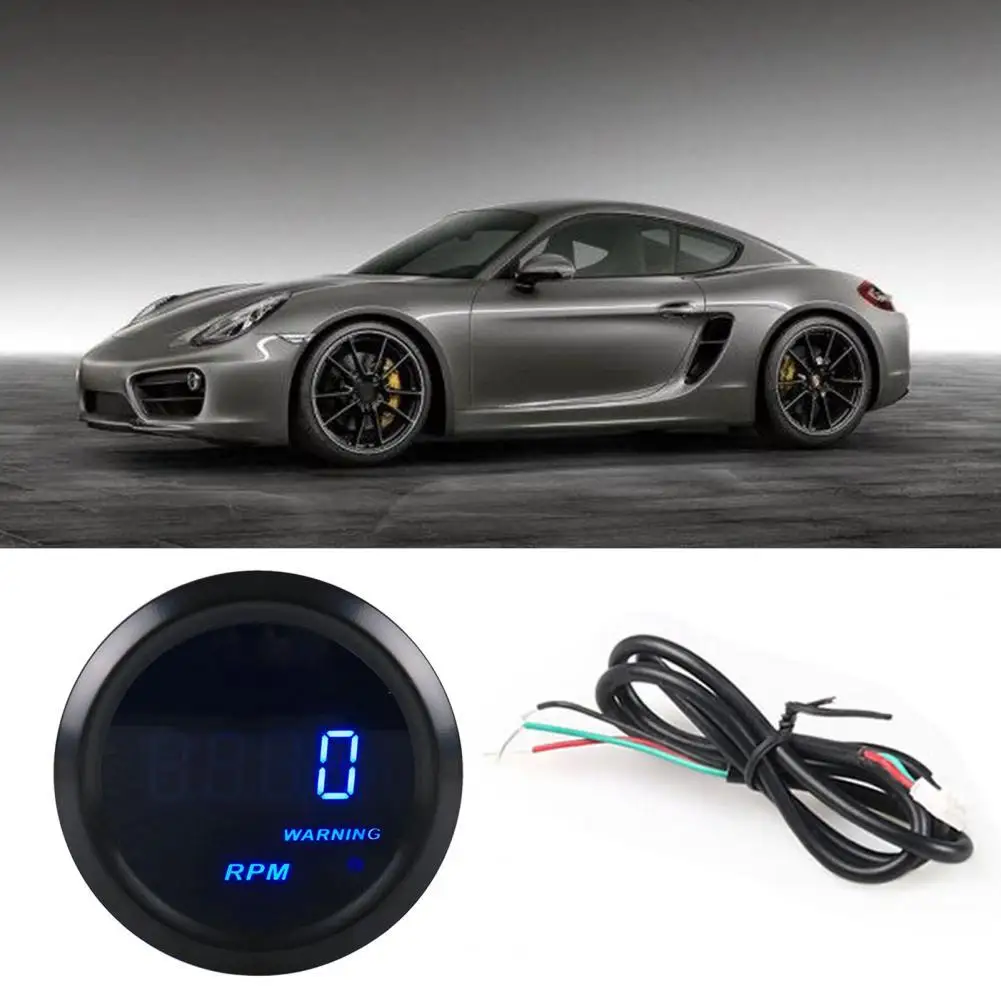 

35% Hot Sales!!! 52mm 12V Multifunctional Vacuum RPM Gauge Digital Speed Meter Vehicle Car Accessories