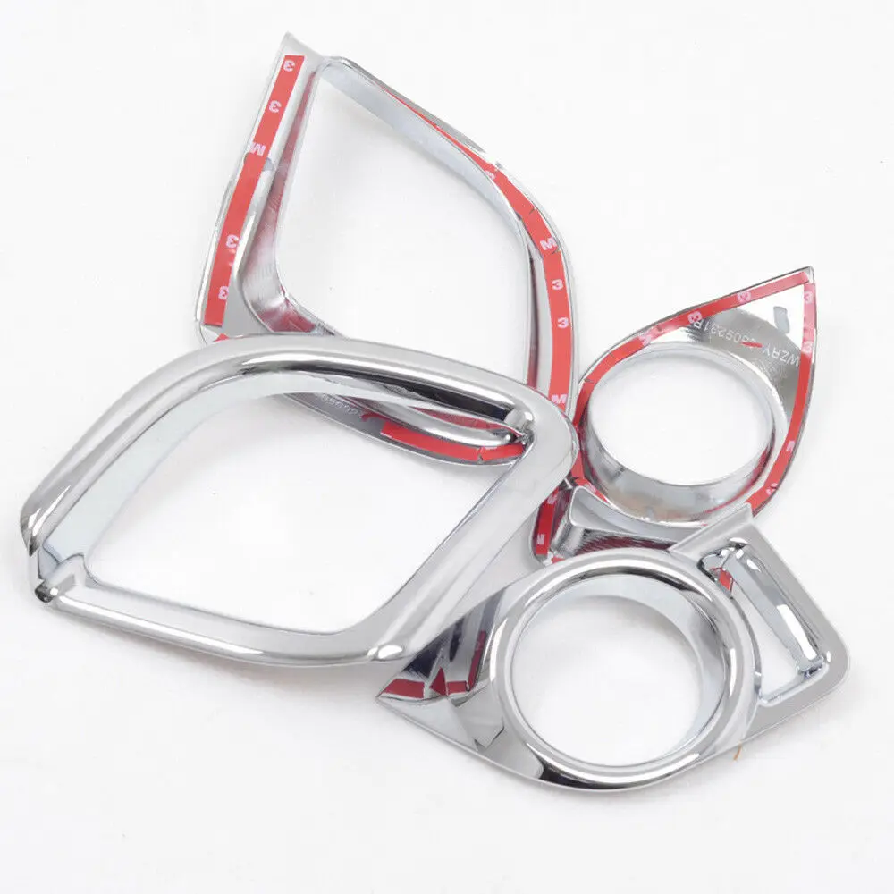 

For Toyota Highlander 2014-2016 Chrome Front+Rear head Fog light lamp Cover Trim