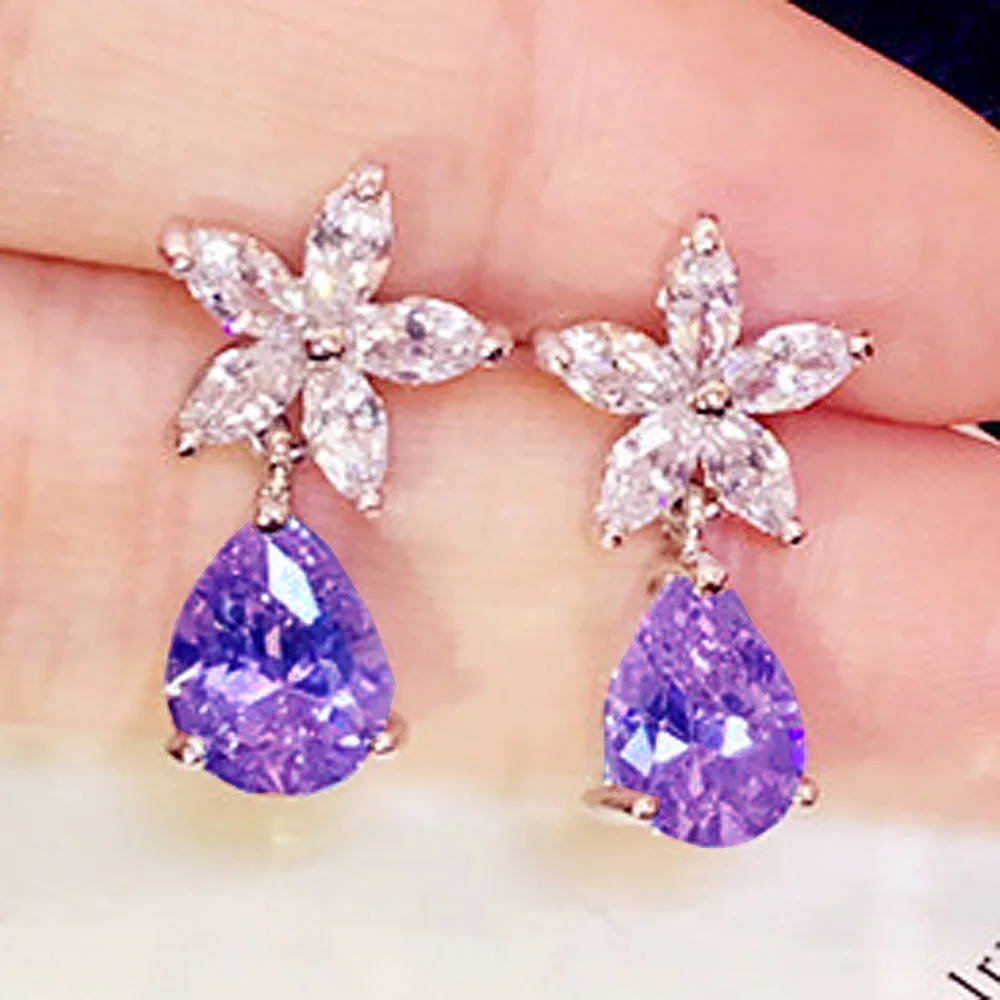 Ювелирные изделия YaYI Мода Принцесса Цвет Фул цирконами серебряные длинные