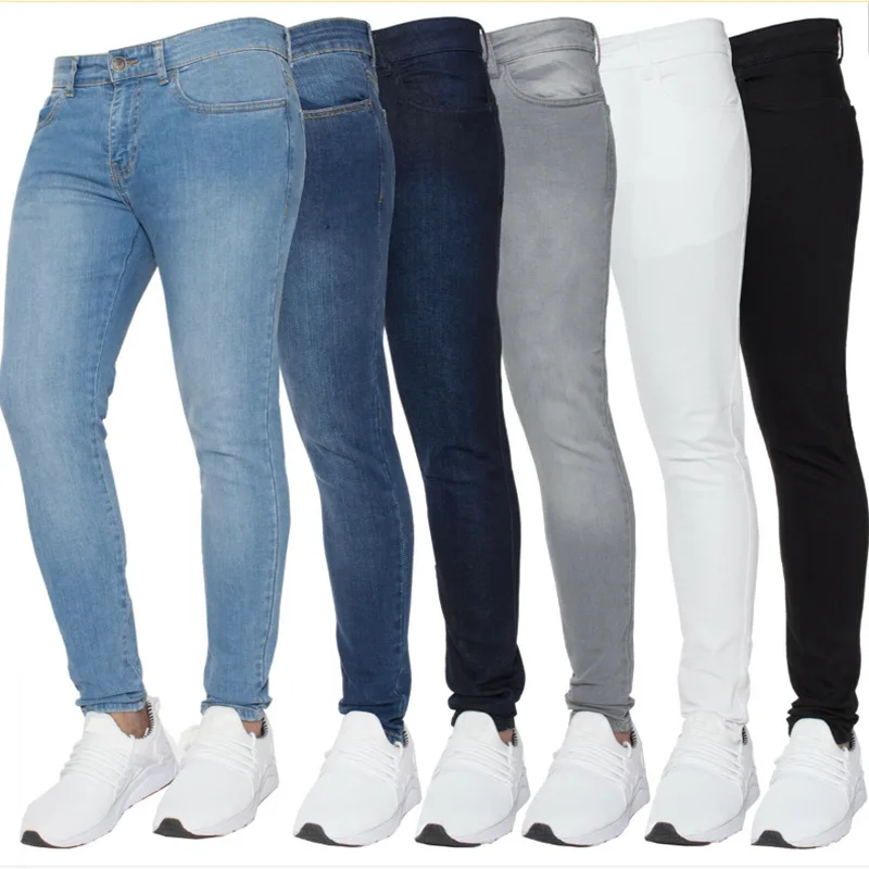 Джинсы-Джоггеры мужские однотонные брюки из денима винтажные стираемые