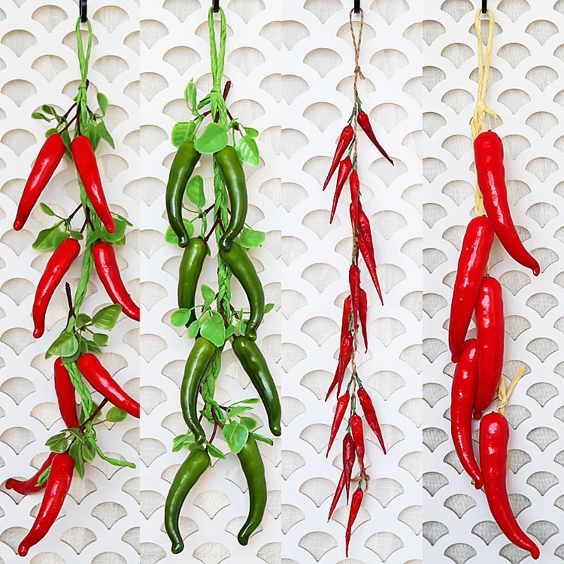 Искусственная Имитация еды овощи фрукты ПУ красный перец поддельный лимон для