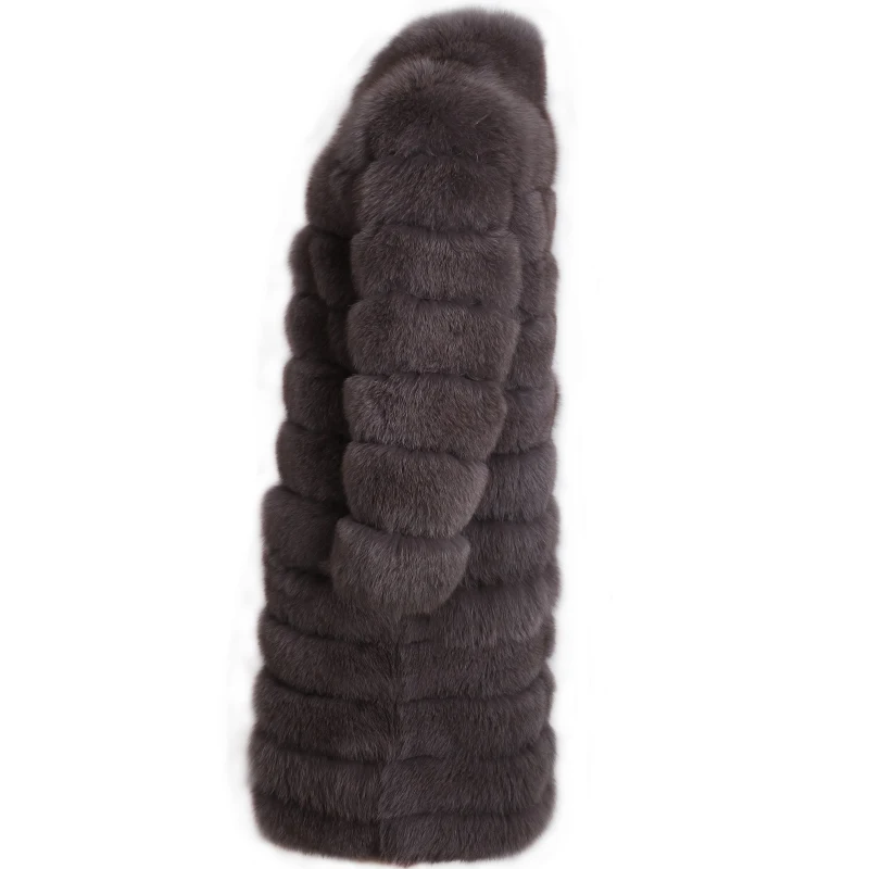 fur natural coat long women real fox | Женская одежда