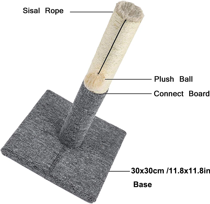 Когтеточка для кошек MESNUG прочная когтеточка с подвесным шариком крепкое