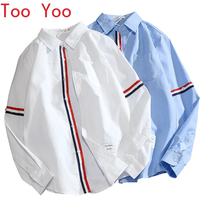 

Spring and autumn 2021 new men's long-sleeved shirt casual Japanese shirt business casual mens fashion clothing trends