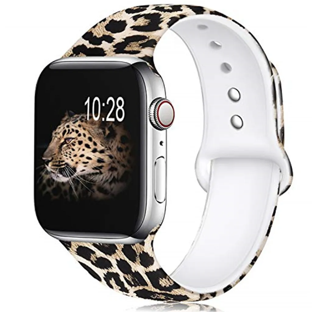 Yayuu сатиновая юбка-американка с принтом спортивные силиконовые полосы для Apple Wacth серии 4/3/2/1 совместимый ремень неувядающий сменный ремешок