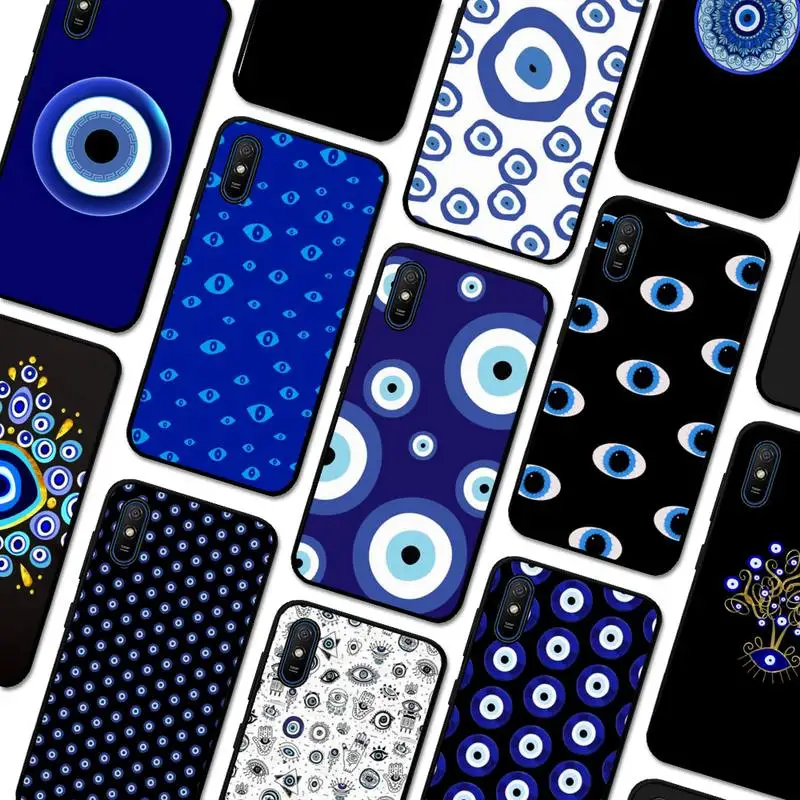 

Lucky Eye Blue Evil Eye Print Phone Case For Redmi 9A 8A 7A 7A 7 6A 5A 5 Plus 4X S2 GO K20 K30 6 Note 8 9 Pro Cover