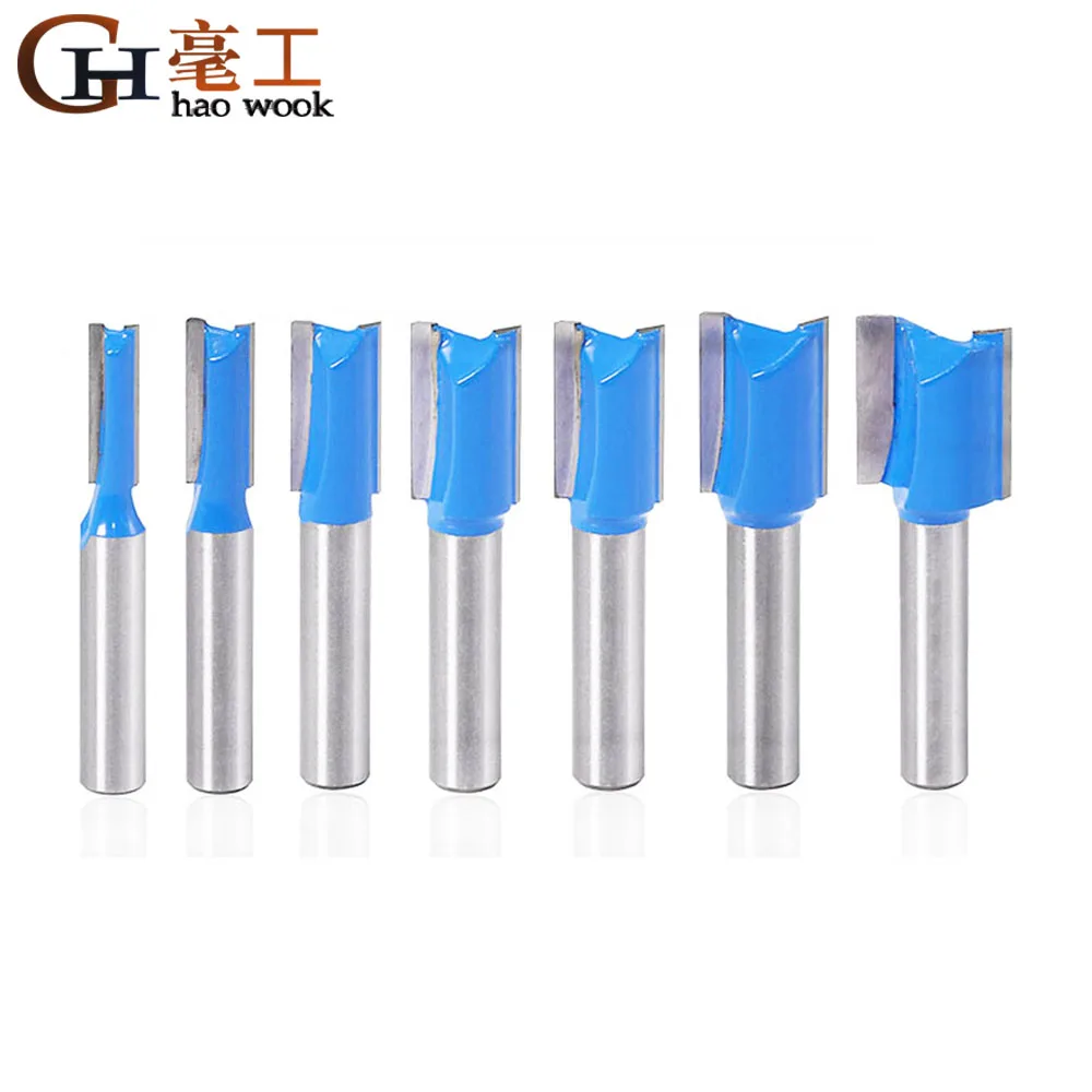 

Haowook 8mm Shank Straight/Dado Router Bit Set Diameter Woodworking Tools CNC Milling Cutter Endmill for Wood Milling Cutter