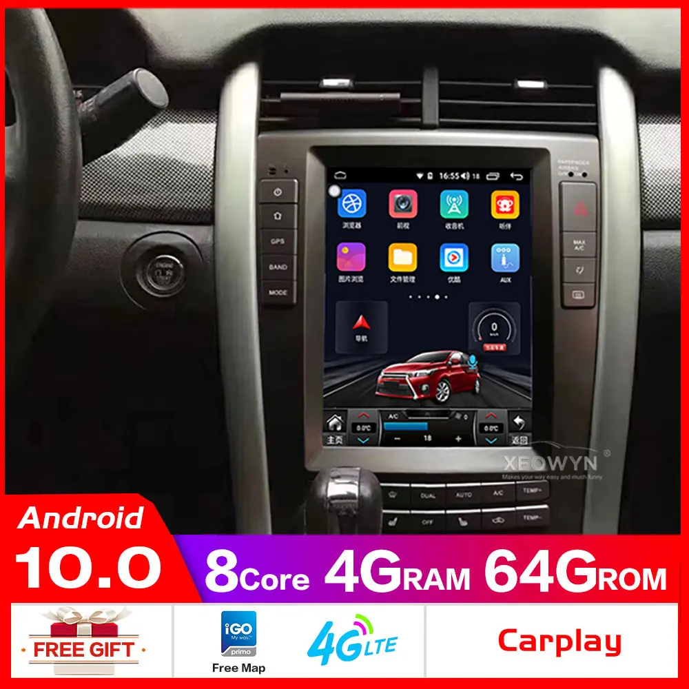 128g Android 10 головное устройство сенсорный экран Navi Стерео Мультимедиа для FORD EDGE 2009