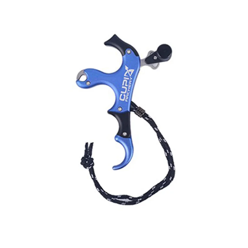 Practical Archery Bow Release Aid 3/4-Finger Thumb Caliper Adjustable 360 degree Trigger Grip Outdoor Hunting Training | Спорт и