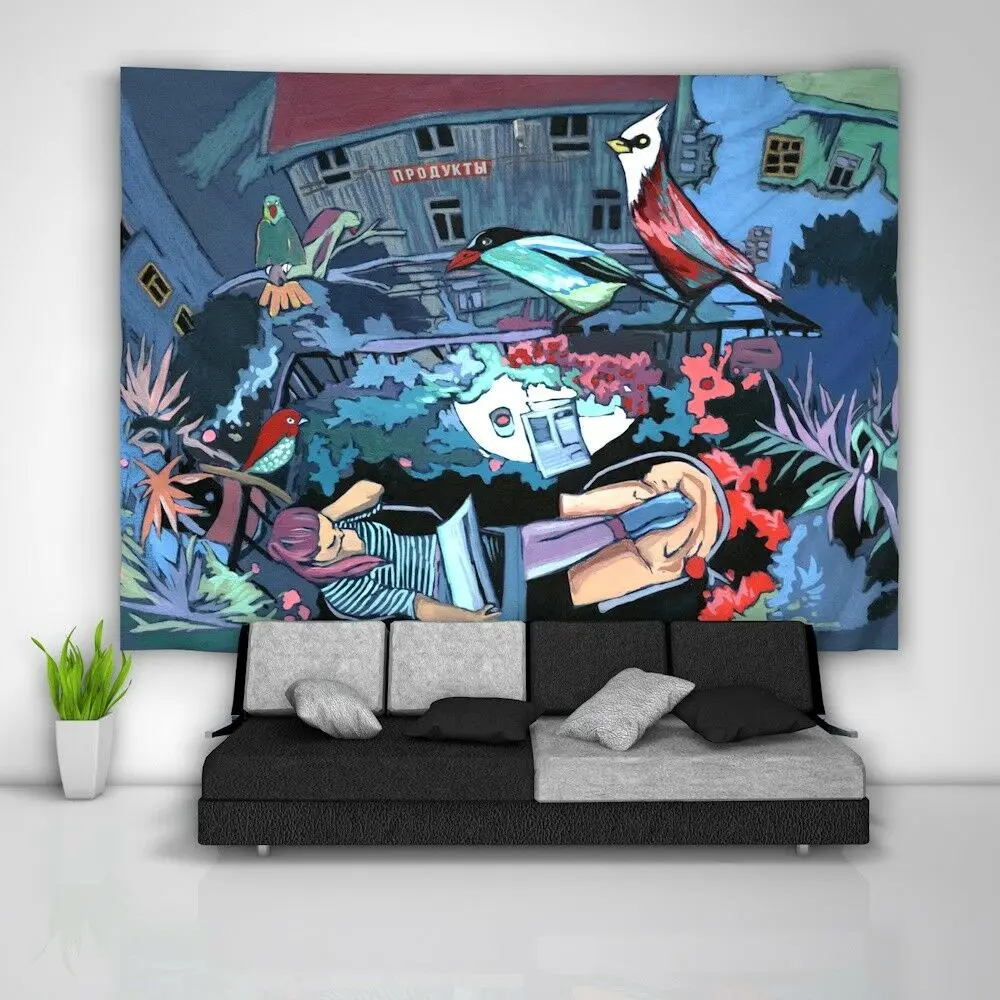 Знаменитая картина настенное украшение для дома|Декоративные гобелены| |