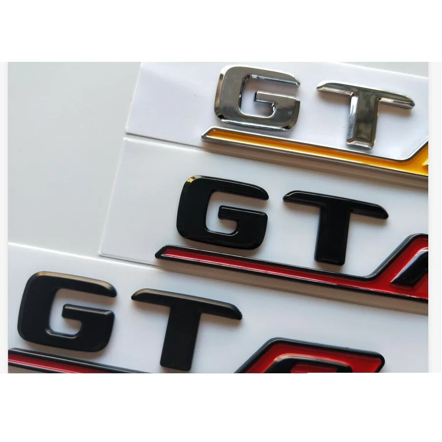 Chrome Black Letters G T C Trunk Emblems Badges Emblem Sticker for Mercedes Benz C190 X290 R190 Coupe Convertible AMG GT GTc GTC