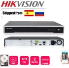 Оригинальная Hikvision DS-7608NI-K2 английская 8CH без POE версия 4K H.265 сеть NVR видеорегистратор поддерживает 2 шт. HDD