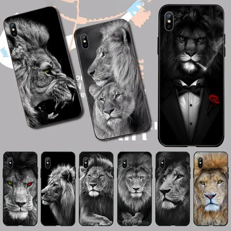 

Fierce lion king of the prairie Phone Case for iPhone 11 12 13 pro XS MAX 8 7 6 6S Plus X 5S SE 2020 XR mini