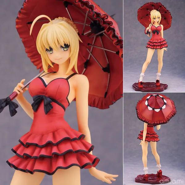 Красное платье Saber Nero аниме Fate Stay Night figulas фигурка Модель Коллекция игрушек