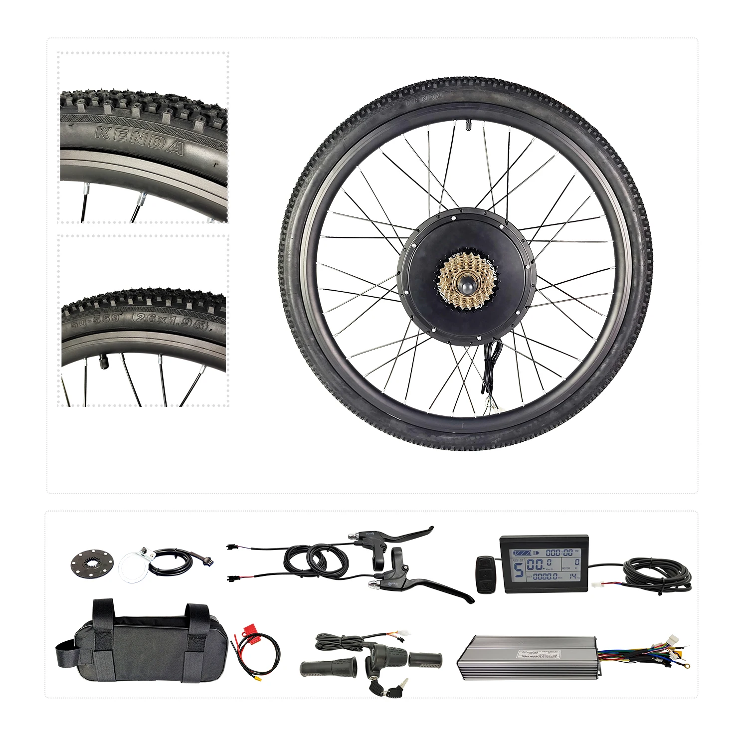 Verkauf EU DUTY FREIES EBike Hinten Motor Rad Conversion Kit 36V 48V 1500W 20