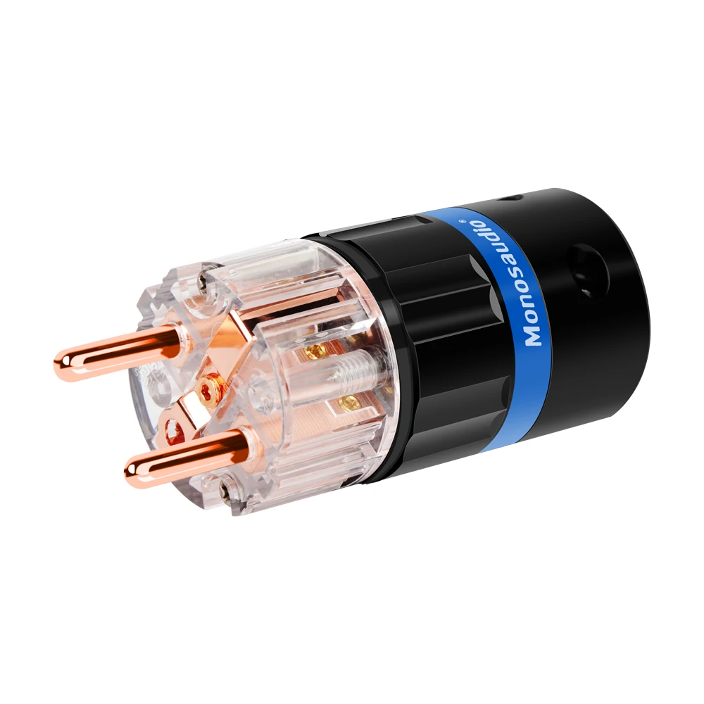 

Monosaudio E105/F105, прозрачный 99.99% чистый медь, EUR Schuko Hifi аудио кабель питания, штекер IEC