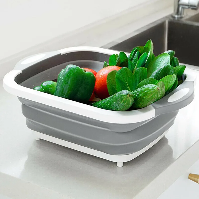 

4 in 1 Multi-Board Dayvion No More Tools Drain Basket Foldable for Kitchen Fruit Vegetables NIN668
