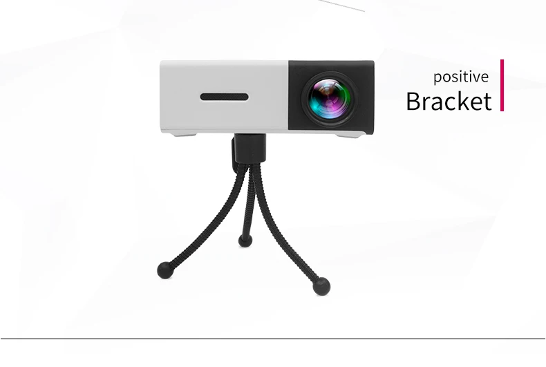 YG300 мини светодиодный проектор 400-600LM 3,5 мм аудио 1080P видео 320x240 пикселей HDMI USB проектор домашний медиа плеер четыре вилки