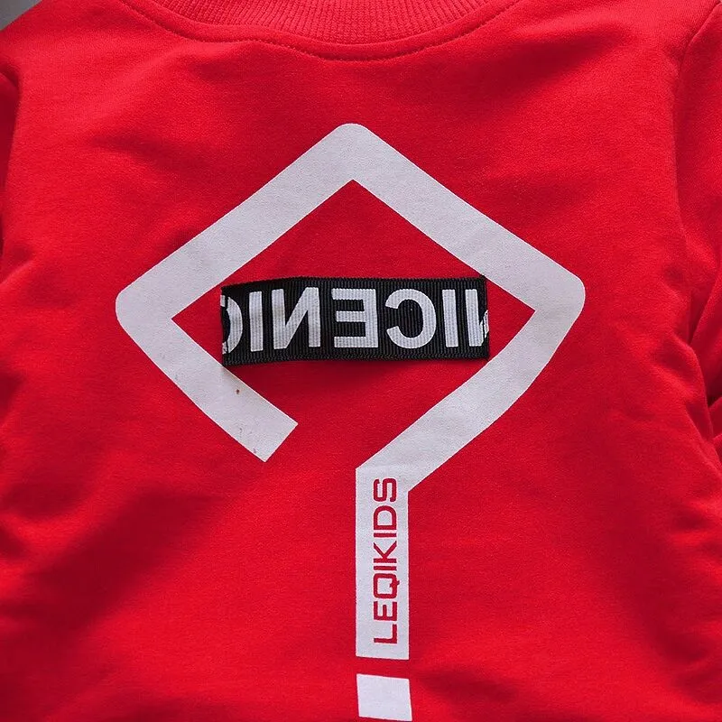 Весенне-осенний комплект одежды для маленьких мальчиков Спортивный костюм