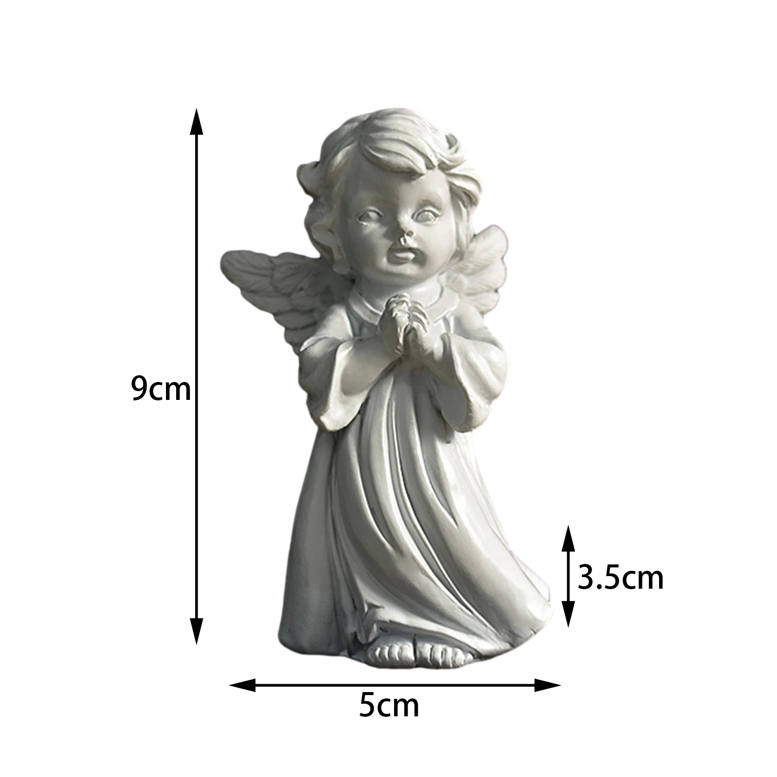

Praying Angel Figurines Nordic Reisn Sculpture Office Study Desktop Cute Ornamen Craft Garden Miniature Home Room Decoration