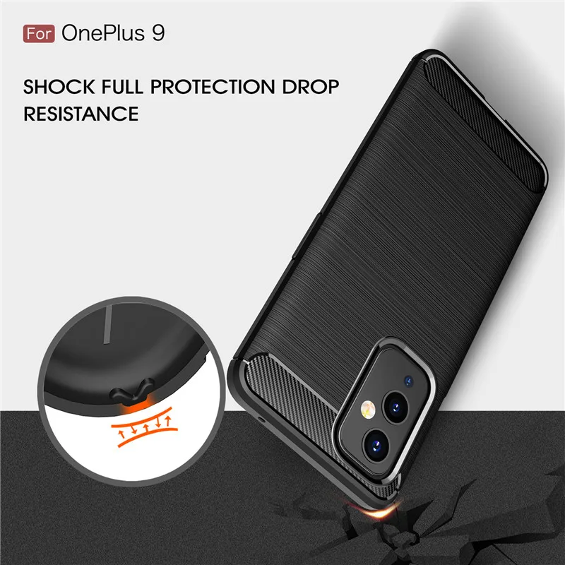 Мягкий чехол из углеродного волокна и для Oneplus 9 9R 8T 8 7T Pro Nord N10 5G N100 защитный