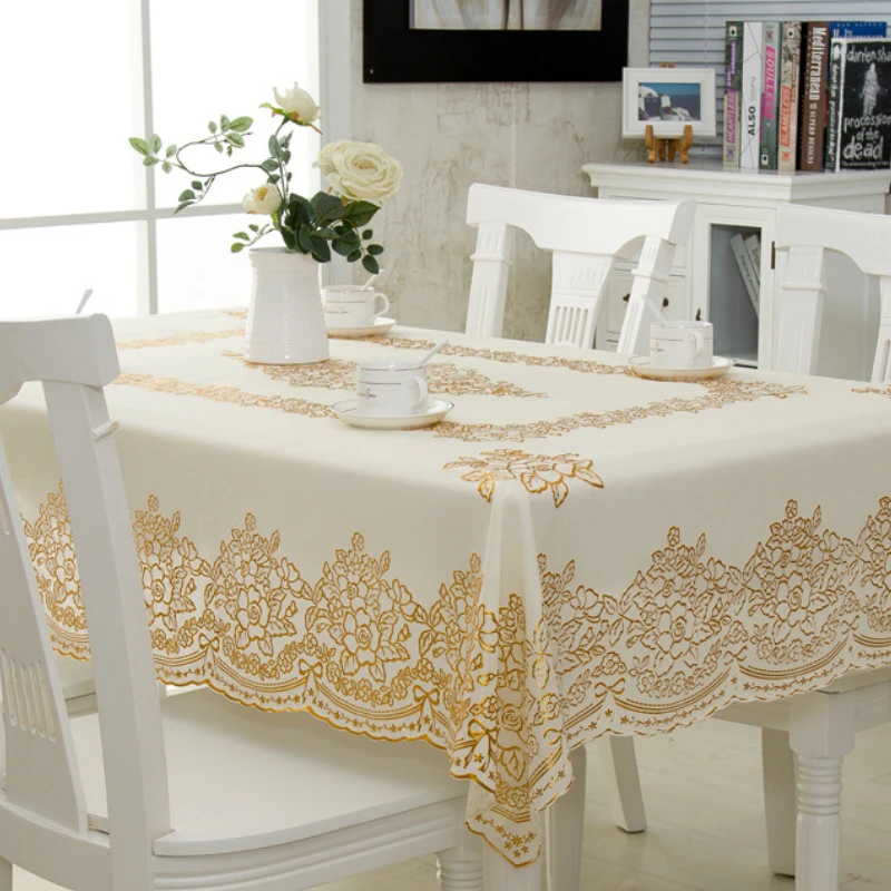 Виниловая кружевная скатерть поддельный кружева пластиковое покрытие стола из