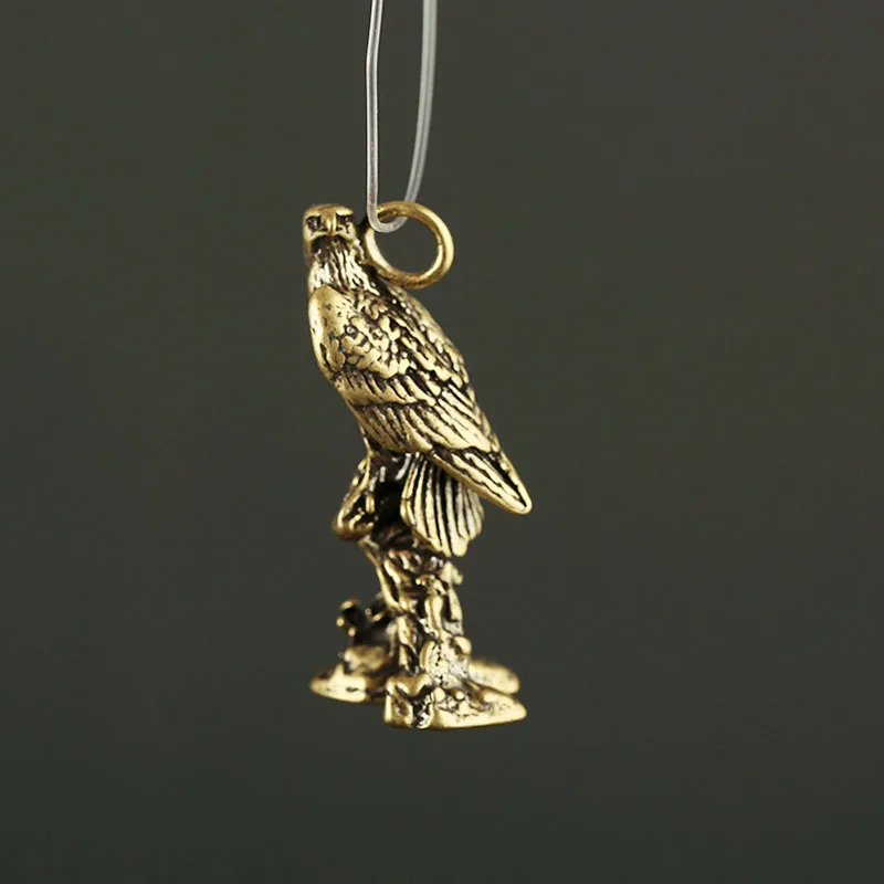 Ручной работы Медь Орел брелок для ключей подвеска в форме птицы статуэтки