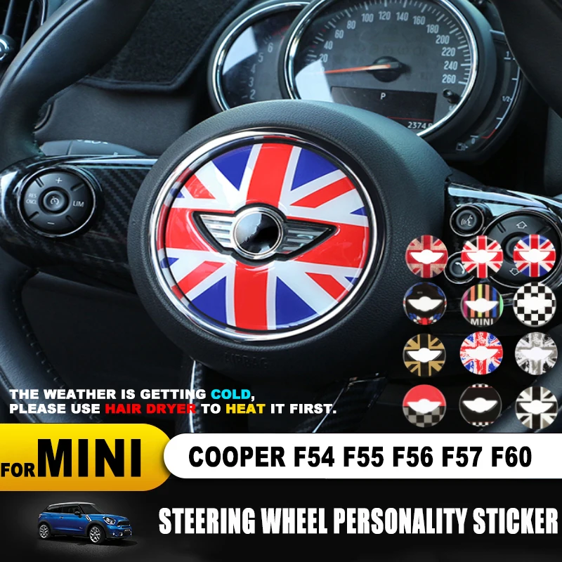 Лидер продаж для MINI COOPER F54 F55 F56 F60 Countryman, Clubman рулевое колесо 3D Выделенный автомобиль Стикеры самоклеящаяся отделка Аксессуары кожи