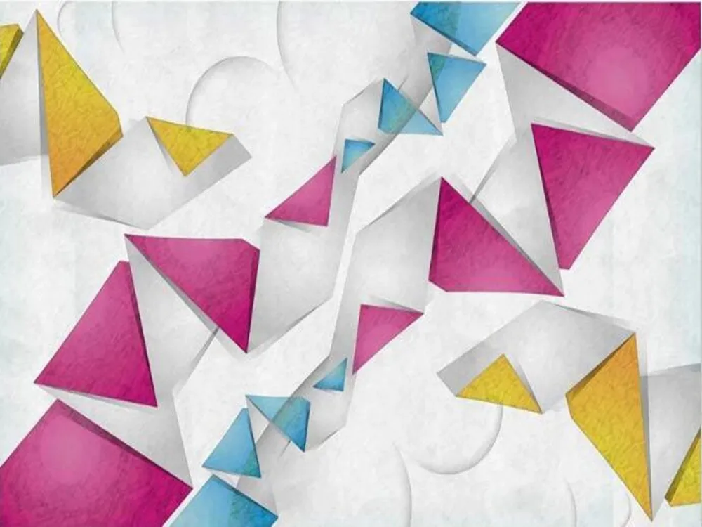 

milofi custom 3D Nordic geometric graphic living room large background wallpaper mural