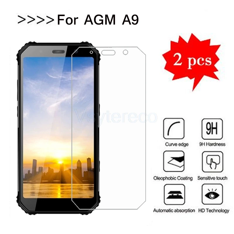 Закаленное стекло для смартфона AGM A9 A 9 защитный чехол 9H Защитная пленка телефона
