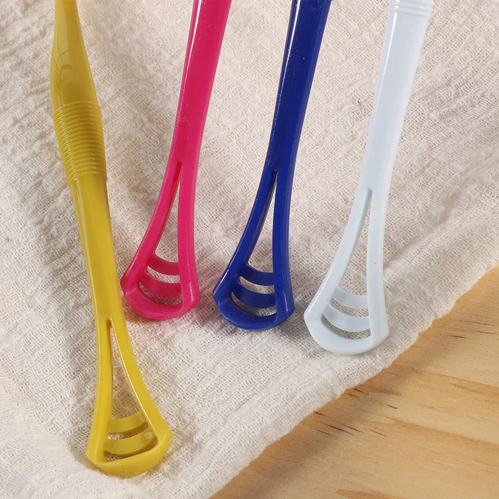 

8PCS 2-in-1 Toothbrush& Tongue Scraper with Lid for Removing Teeth Stains Improving Bad Breath Oral Care Kit