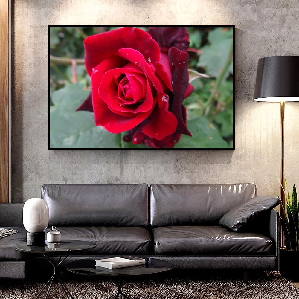 

Artcozy Oil Canvas Painting rose_bud_red_drops For Home Decoration Wall Art
