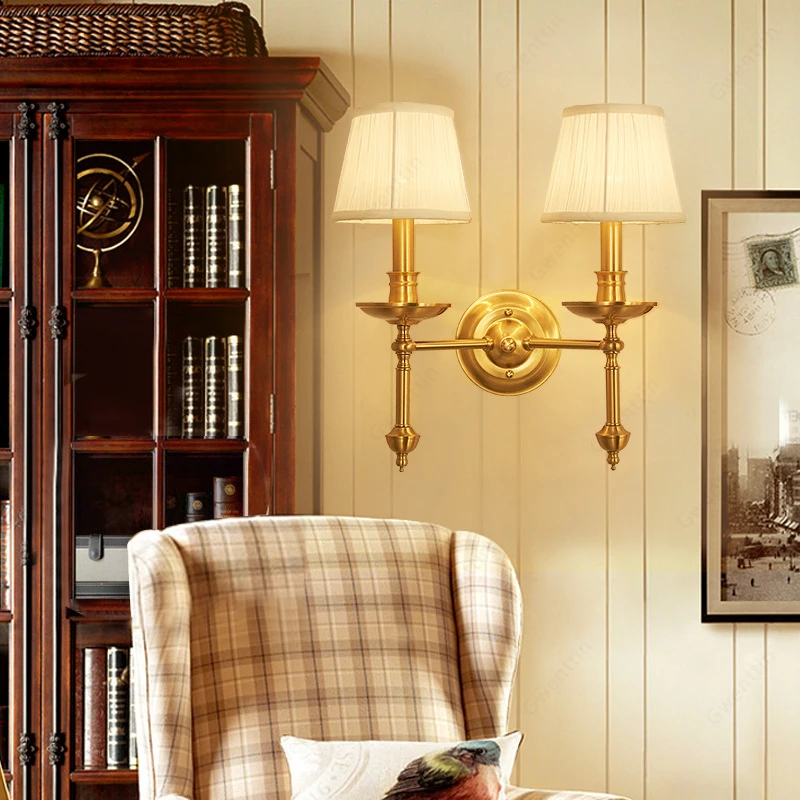 Скандинавский домашний Декор настенный светильник медный бра для гостиной