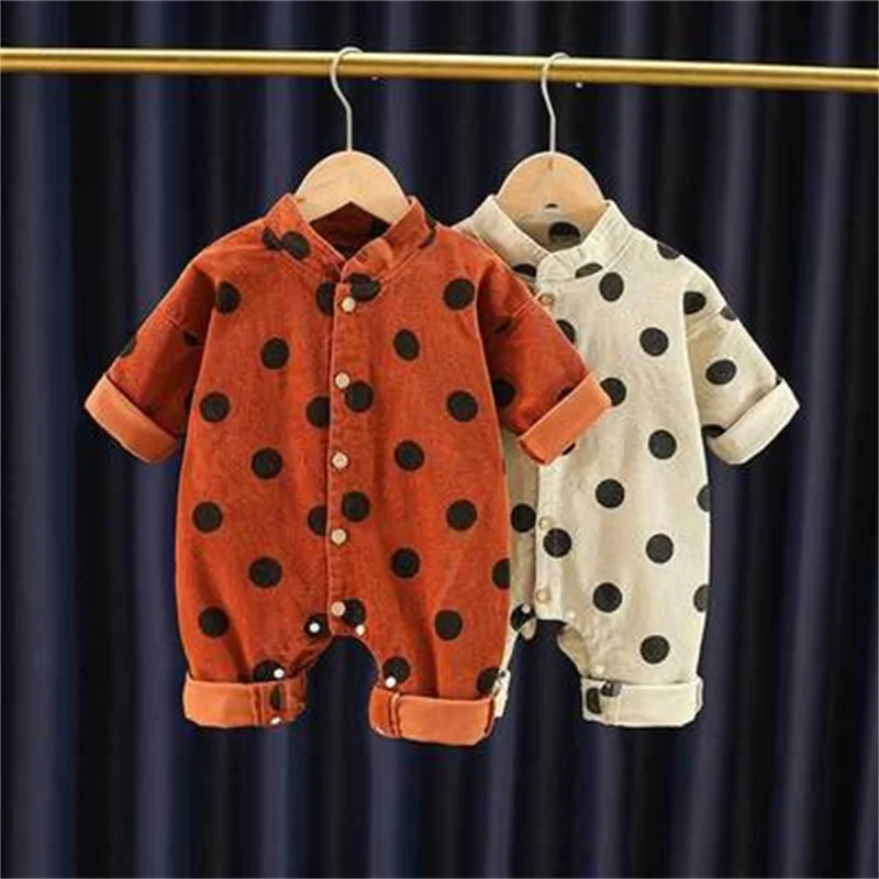 

2021 Newborns In the Spring And Autumn Season Long Sleeve Jumpsuit Climb Clothes Baby Corduroy