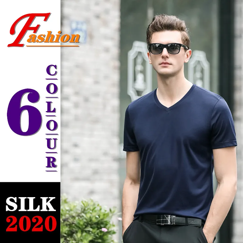 High-end men's short-sleeve casual shirt Soft Breathable Comfortable Colorfast Anti-Pilling No-iron Plus-size Silk & Cotton