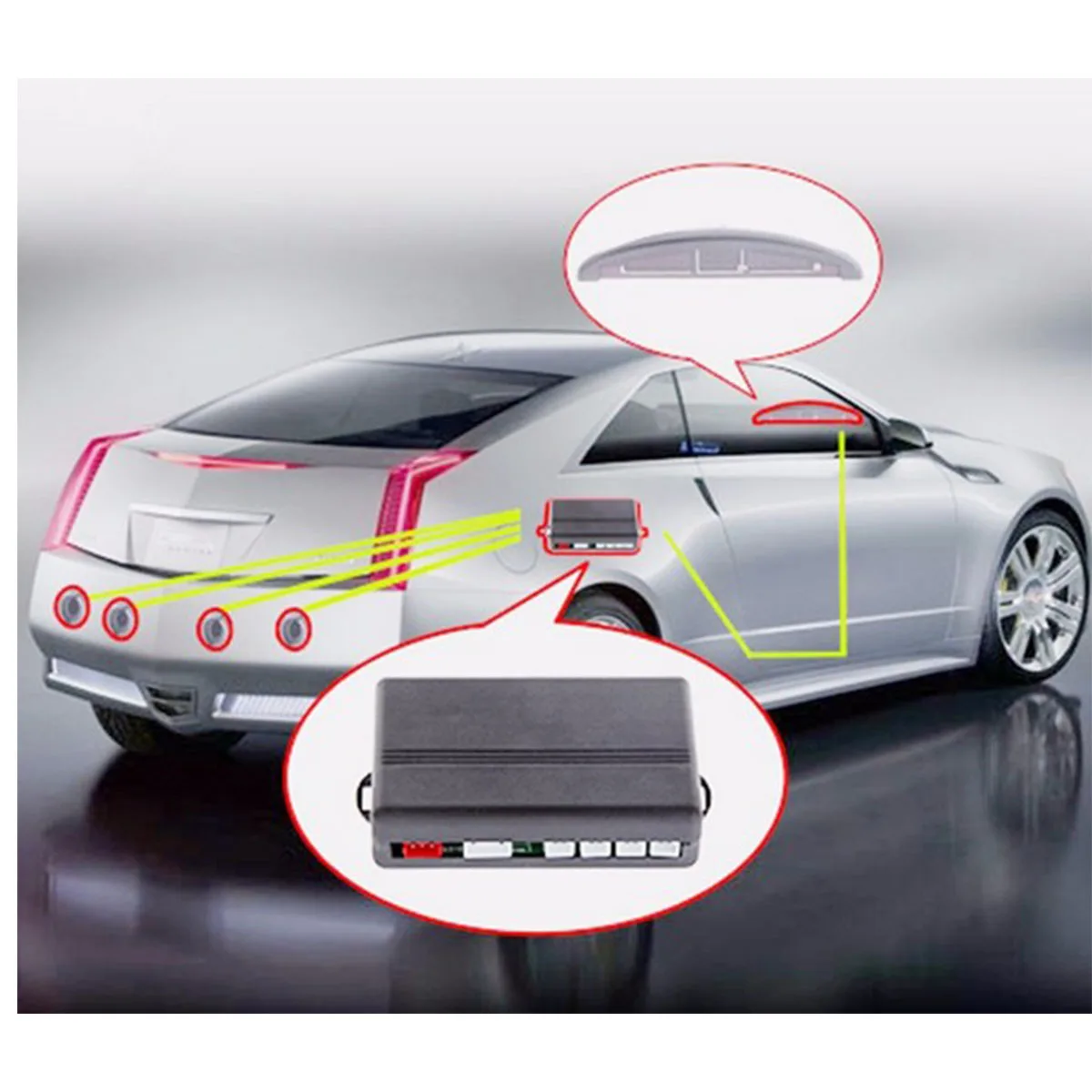 Цветной датчик 1 комплект автомобильный светодиодных датчиков парковки дисплей 4