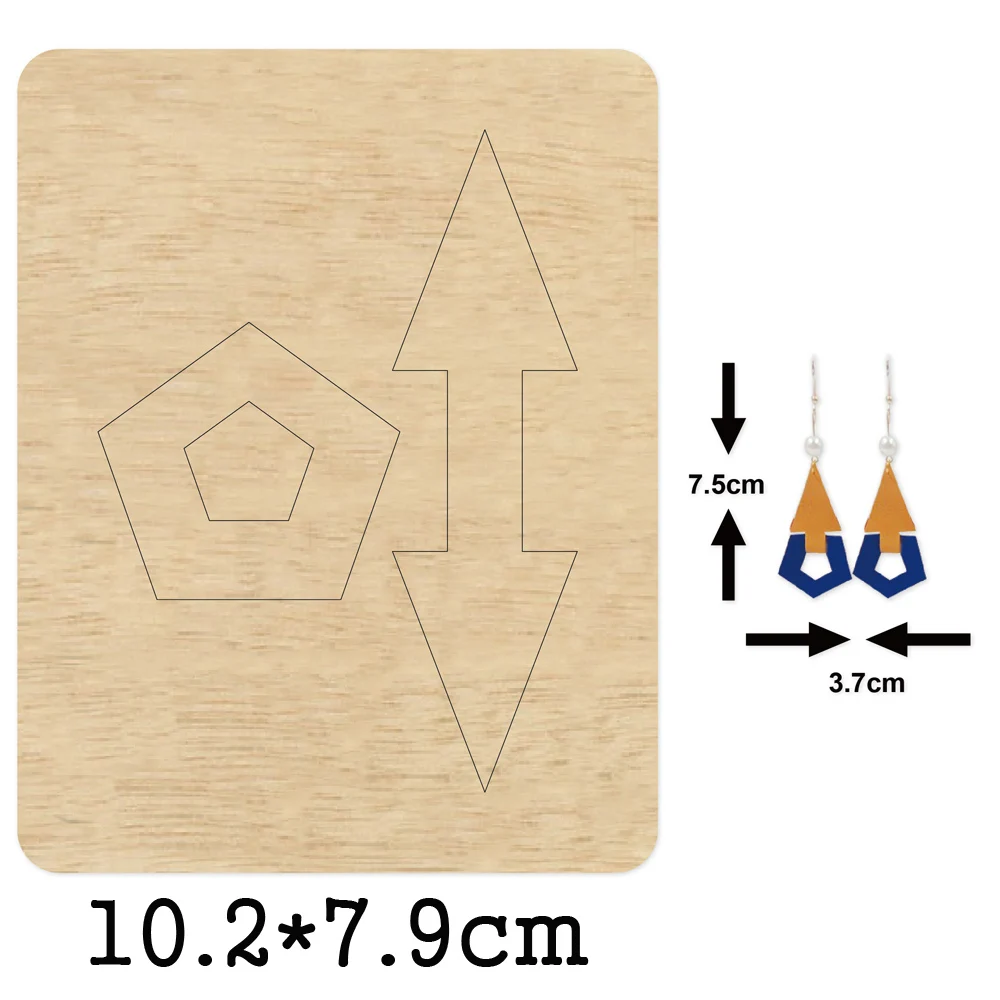 

Splicing Arrow Pentagon Dangler Earrings Cutting Die&Wooden Dies Suitable for Common Die Cutting Machines on the Market 2020 New
