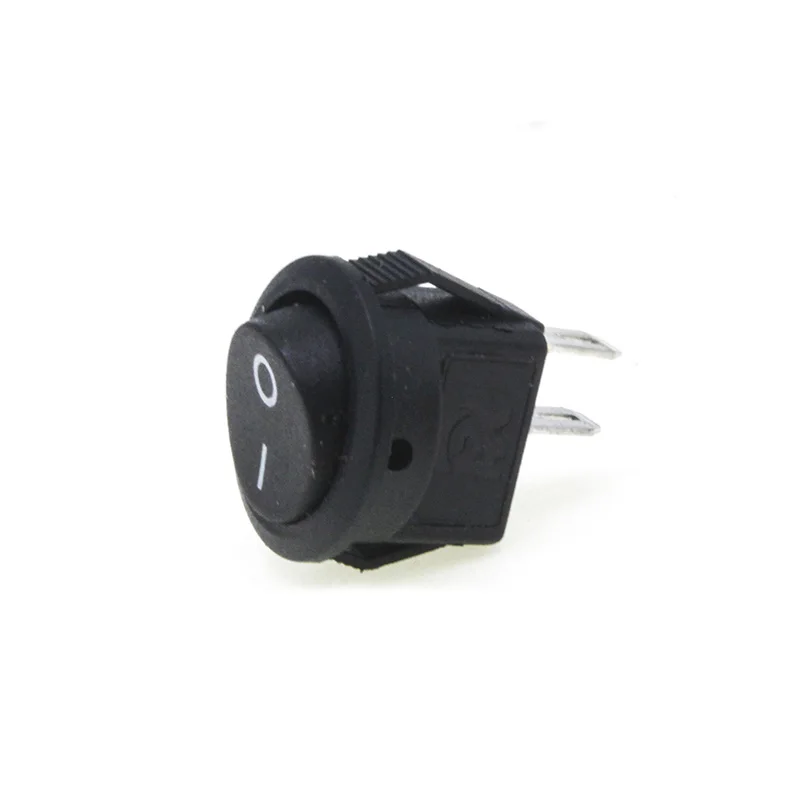 20 pcs/lot KCD1-105 16mm 2 Pin 250V 3A Boat Switch Snap-in SPST ON OFF Mini Round Rocker switch Position copper feet