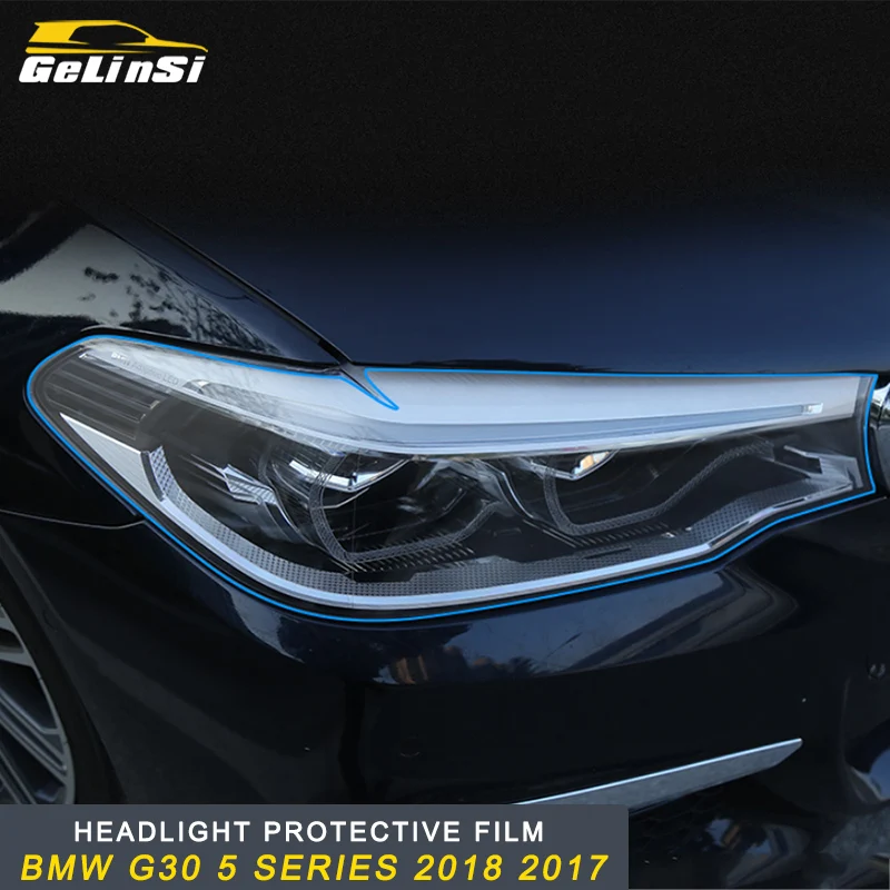 GELINSI для BMW G30 5 Series 2018 Автомобильная Защитная пленка фар высокопрочная Защита от