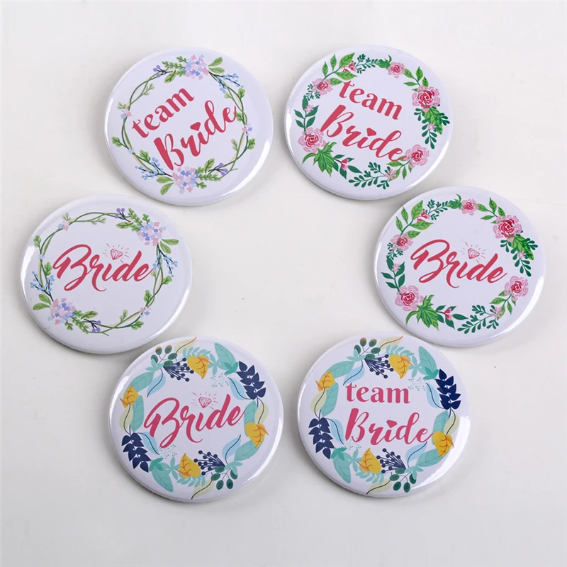 6 шт./упак. Свадебная вечеринка значок девичник с надписью &quotBride To Be&quot патч