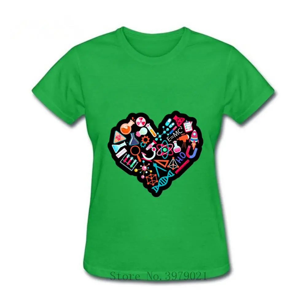 Funny Love химии Футболка женская Genius науки модная летняя футболка станет желанным