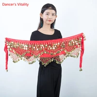 belly dance belt tassel gold coin hip scarf oriental dancing waist chain woman elegant sequins performance accessories