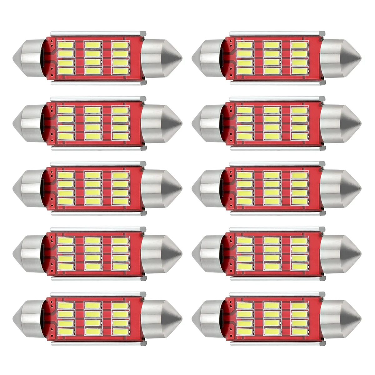 

5/10 PCS 31mm 36mm 39mm 41mm C5W CANBUS NO Error Auto Light 12SMD 4014 LED Car Dome Reading Lamp Bulb White 12V 6000-7000K