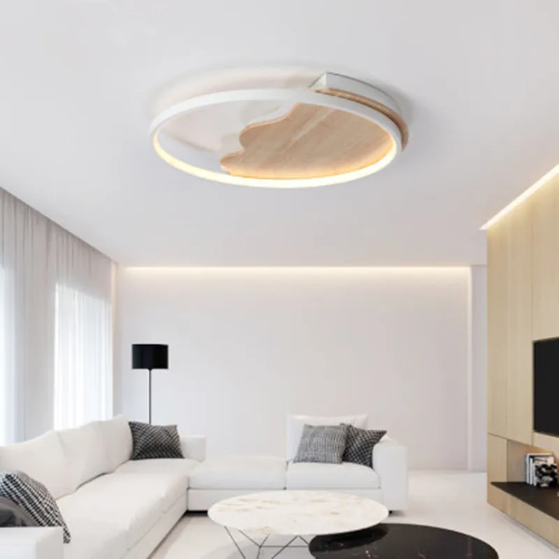 Скандинавская простая современная деревянная люстра ультра тонкий Японский