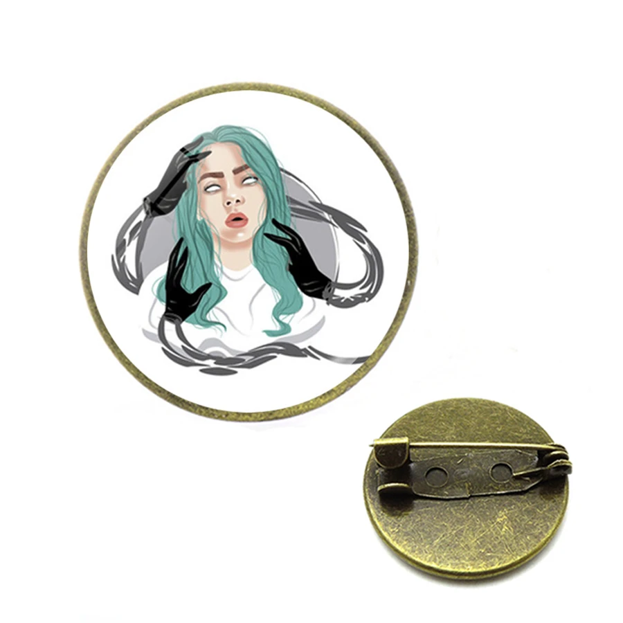 Новинка броши с логотипом певицы Билли эйлиш злодей не улыбайся мне популярная